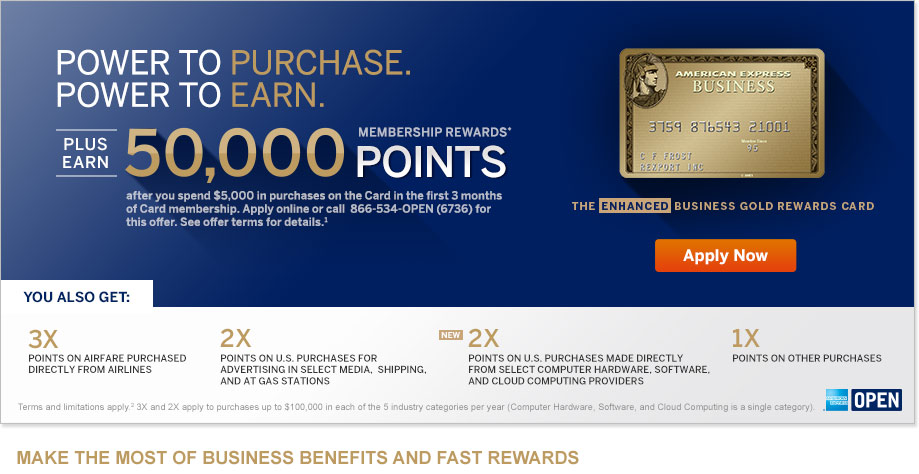 Designed for businesses to earn points faster.