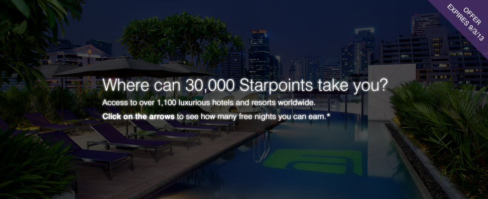 Where can 30,000 Starpoints take you?